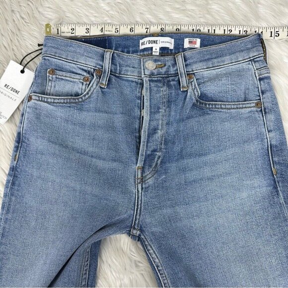 Re/Done Women's NWT‎ Mid 90's Hi-Rise Button-Fly Ankle Stretch Jeans W26-28/L28 - Picture 7 of 10